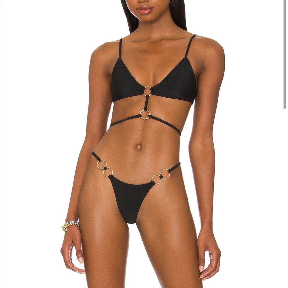 Camila Coelho Black Alita Bikini Set